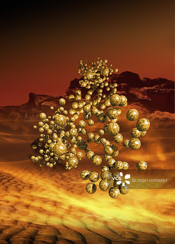 纳米机器人太空探测器艺术作品图片素材