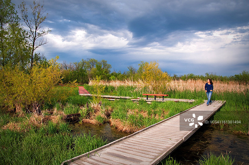 湿地跑道图片素材
