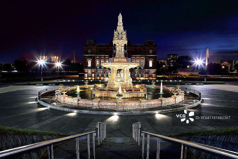 格拉斯哥道尔顿喷泉图片素材