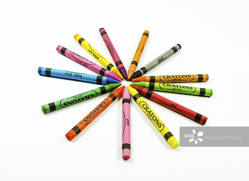 彩色蜡笔圈图片素材