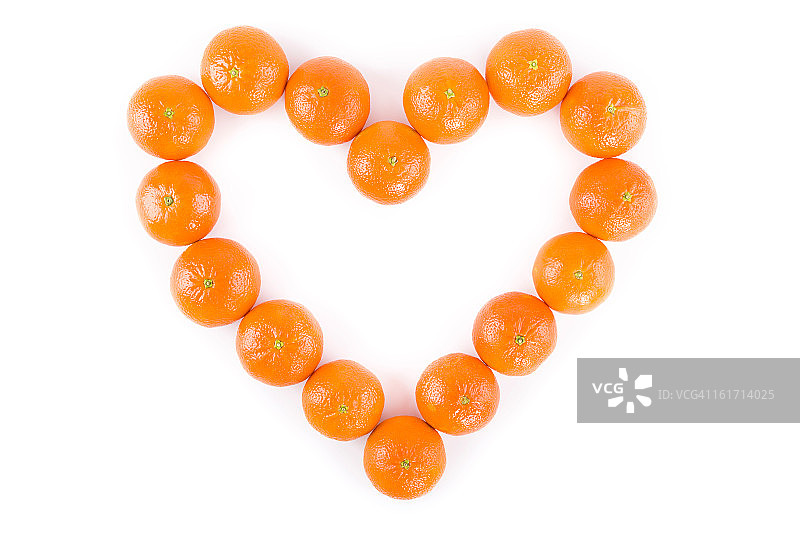 橘子心形图案图片素材