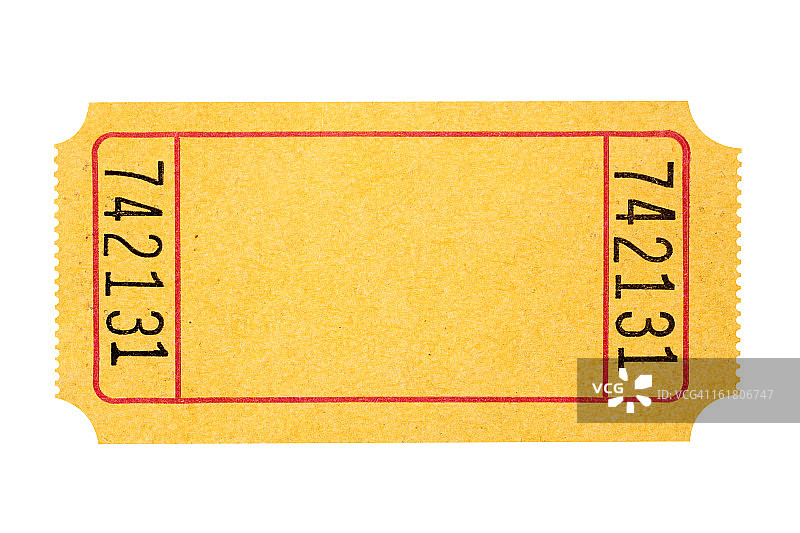 空白电影票或戏票图片素材