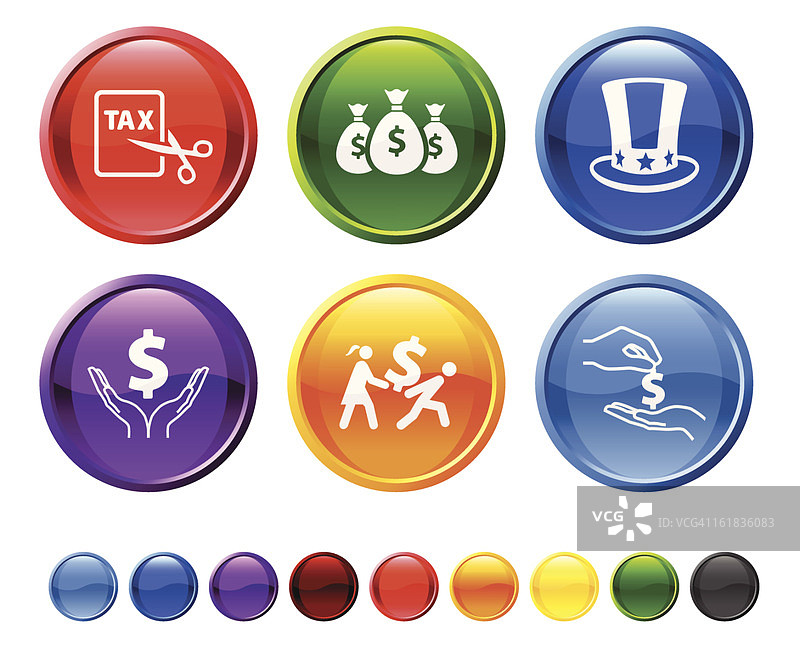 美国减税免版税矢量图标集图片素材