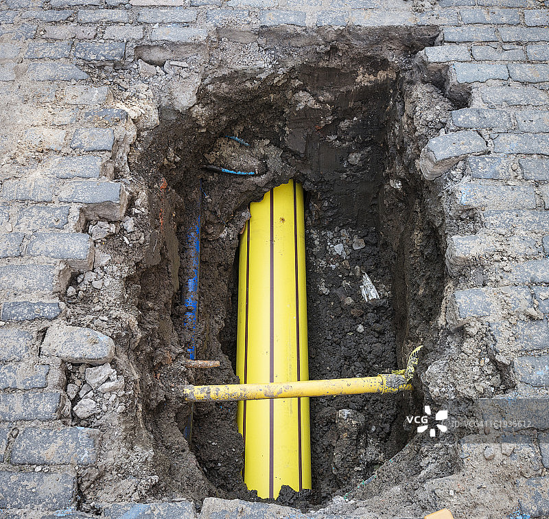 埋地煤气管道图片素材