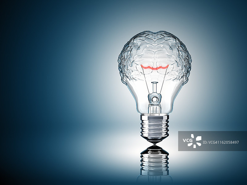 灯泡大脑图片素材