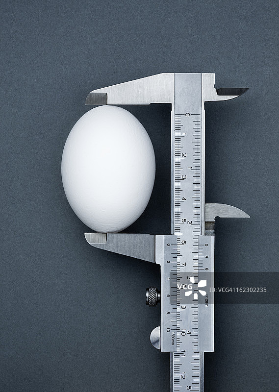 游标卡尺中的鸡蛋图片素材