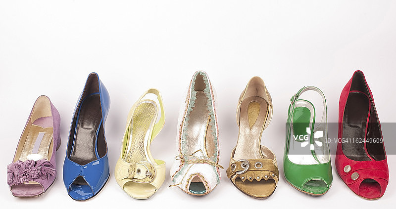 彩色高跟鞋图片素材