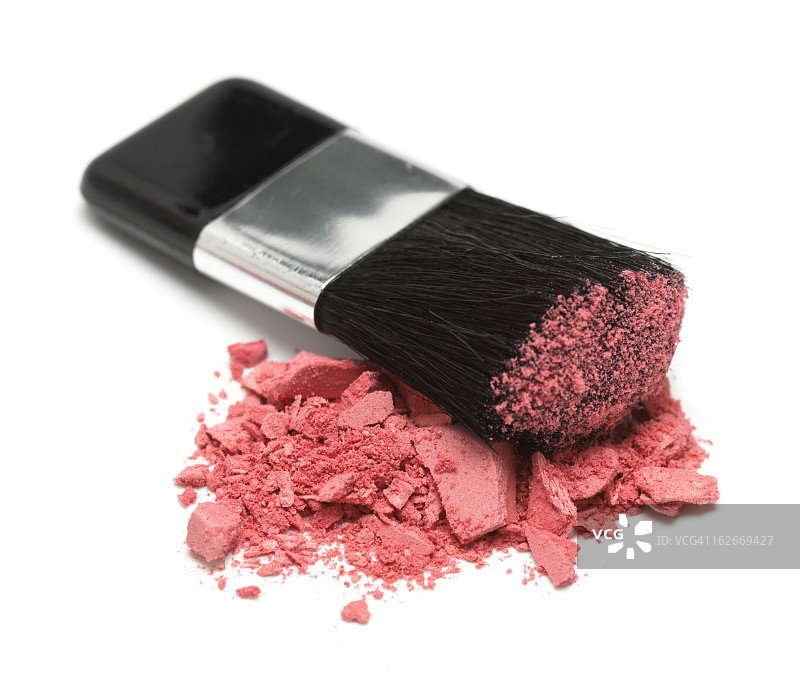 带刷子的碎腮红图片素材