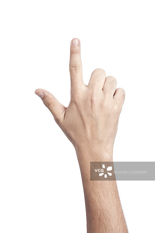 手势，白色背景上抠图图片素材
