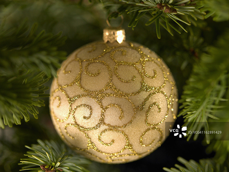 圣诞树装饰球图片素材