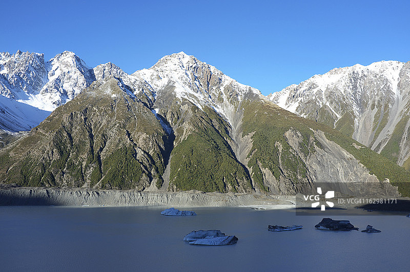 库克山国家公园冰川湖图片素材