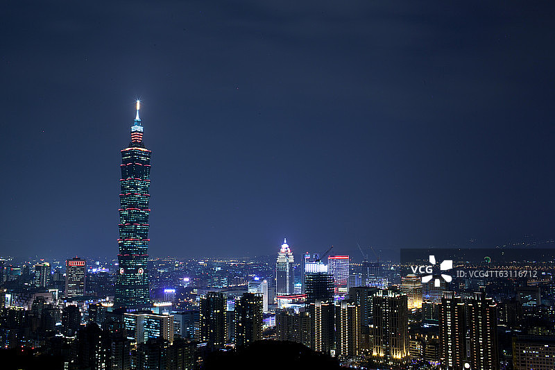 中国台湾台北夜景图片素材