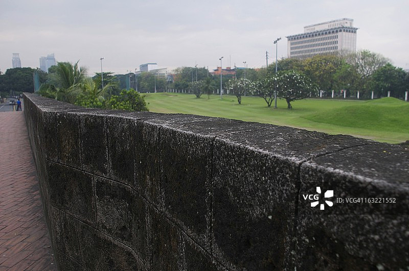 Intramuros的加固墙图片素材