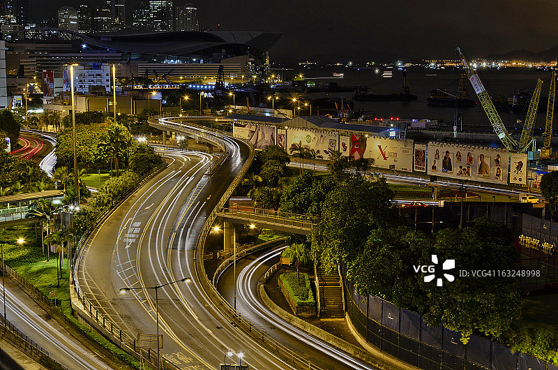 香港铜锣湾夜景图片素材