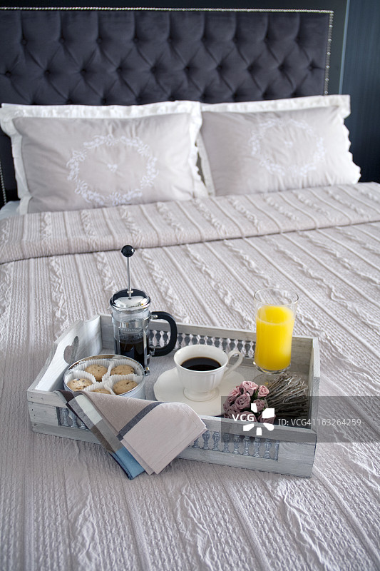 整洁单调的完美早餐图片素材