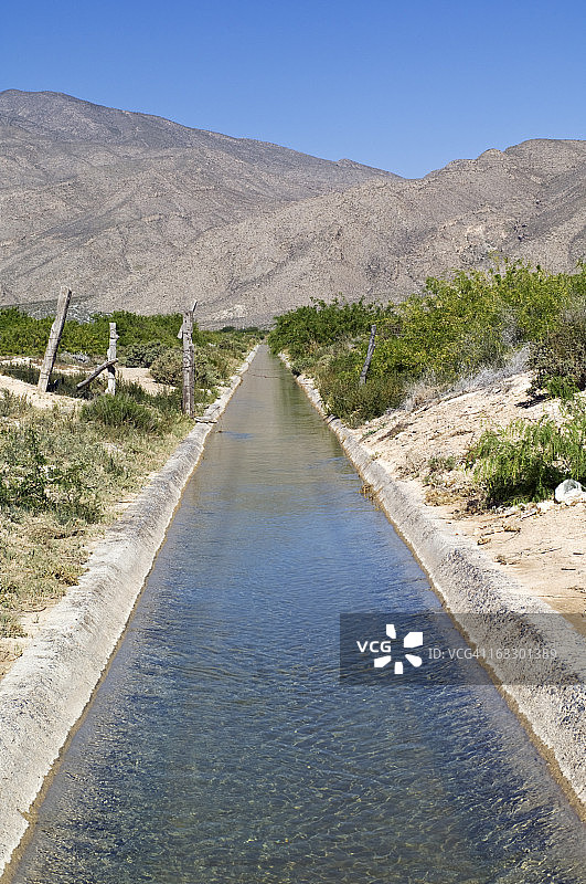 墨西哥的灌溉水渠图片素材