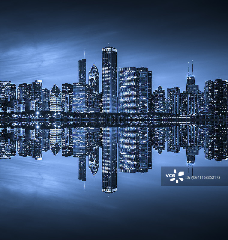 芝加哥伊利诺伊州天际线图片素材