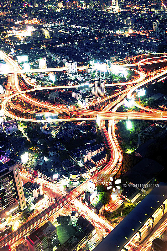 泰国曼谷市中心与高速公路图片素材
