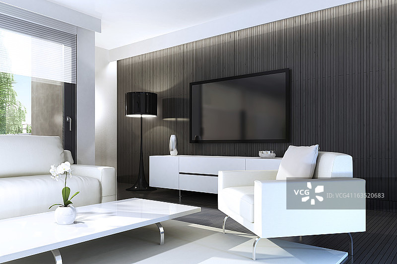 带电视机的客厅图片素材