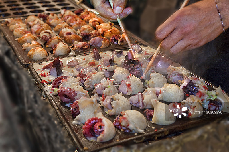 章鱼烧混合配料煎饼图片素材