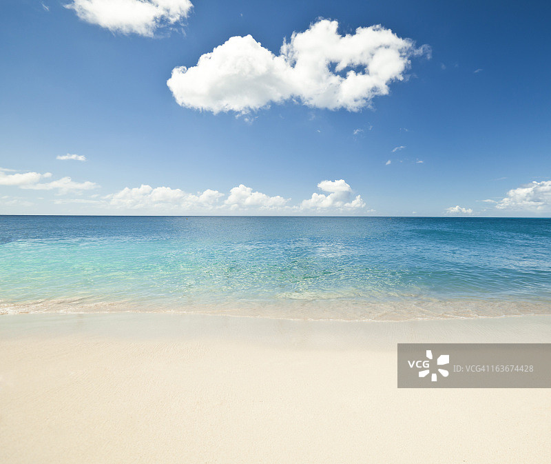 加勒比海的白色沙滩图片素材