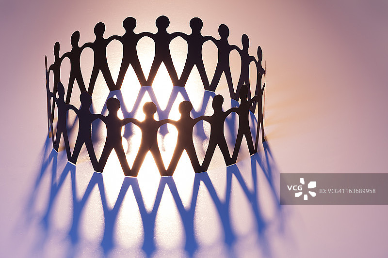 兄弟情谊之环：网络、团结、家庭、团队图片素材