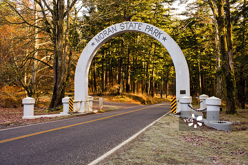奥卡斯岛莫兰州立公园入口图片素材