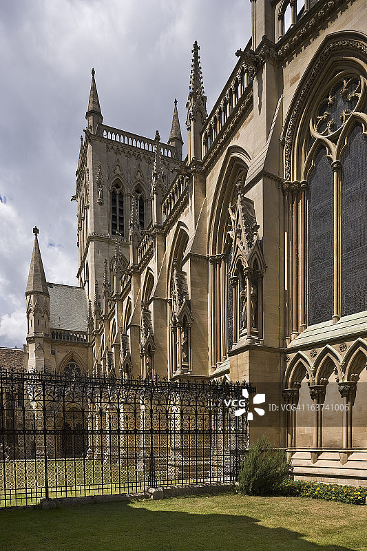 圣约翰学院教堂侧面图片素材