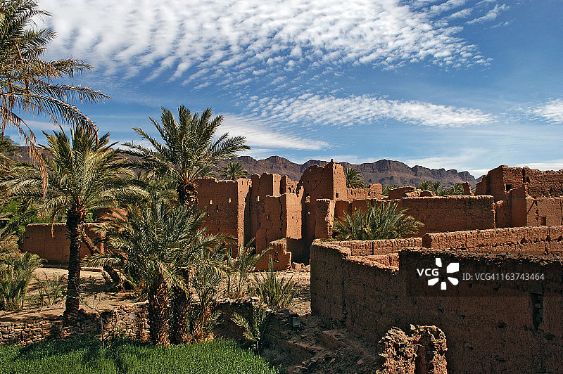 瓦尔扎扎特附近的古城图片素材