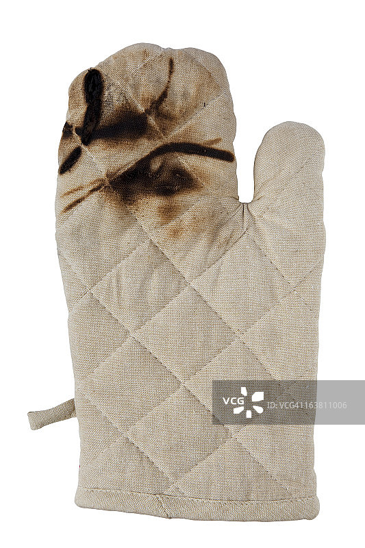 烧焦的烤箱手套图片素材