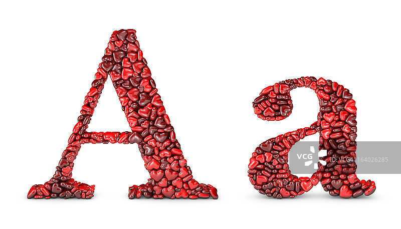 字母A红心图片素材