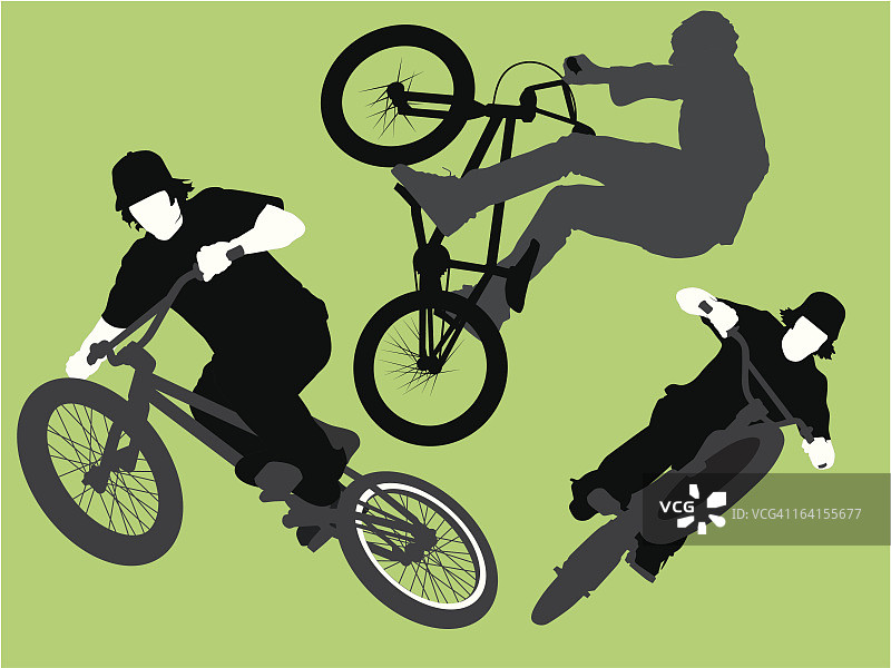 自由式自行车手图片素材