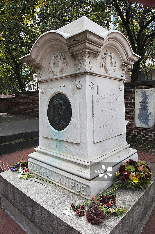 埃德加·爱伦·坡墓图片素材