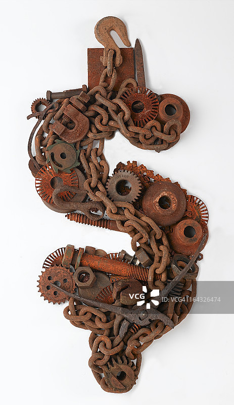 生锈的美元符号图片素材