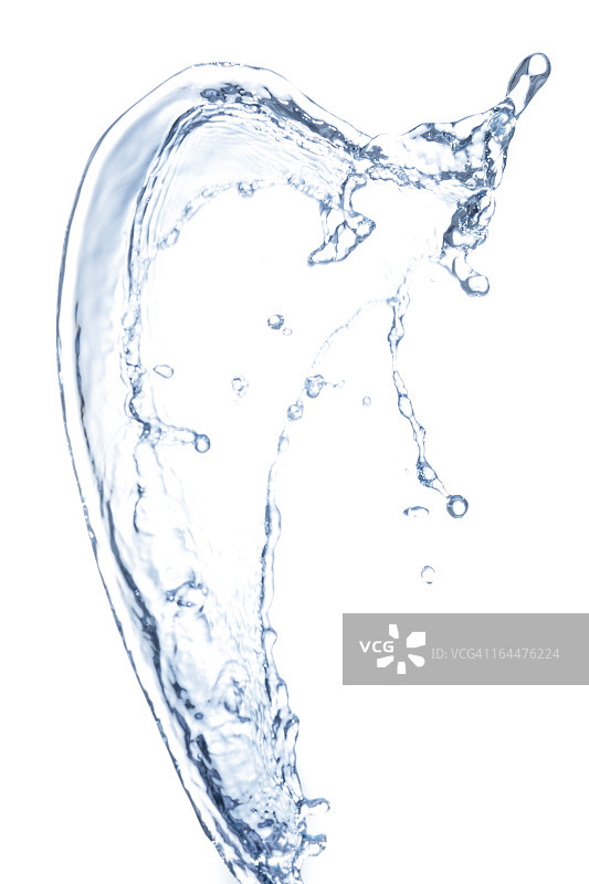 白色背景上的水花图片素材