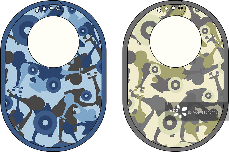 Vespa风格的迷彩重复图案图片素材