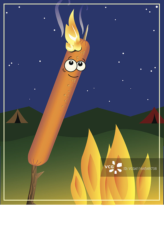 火焰热狗图片素材