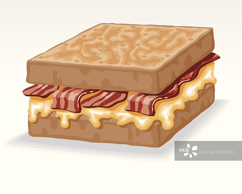 培根烤奶酪三明治图片素材