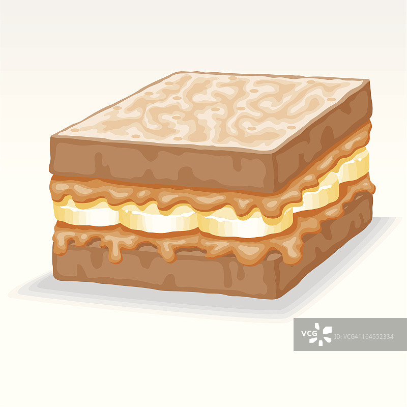 花生酱香蕉三明治图片素材