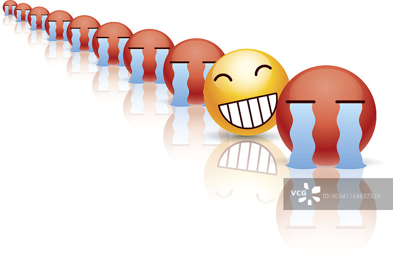 众人哭泣，唯有一人微笑图片素材