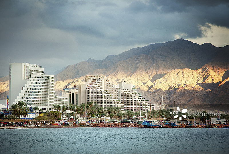 埃拉特日落景色图片素材