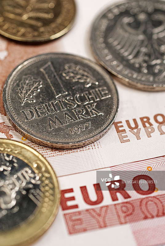 欧元和德国马克图片素材