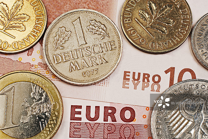 欧元和德国马克图片素材