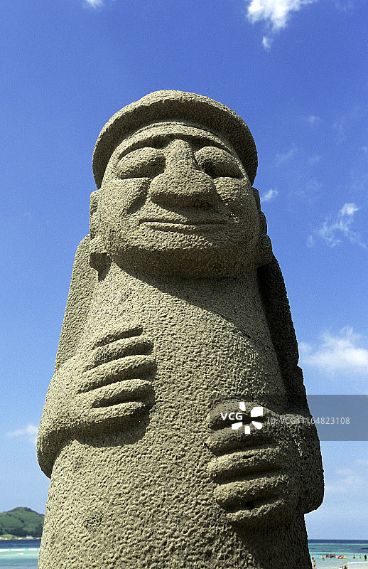 韩国济州岛，爷爷雕像。图片素材