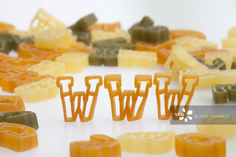 意面拼写“www”图片素材