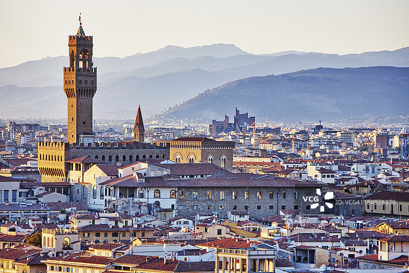佛罗伦萨圣十字教堂城市风光图片素材