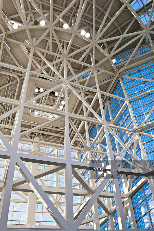 玻璃钢现代建筑会展中心内部图片素材