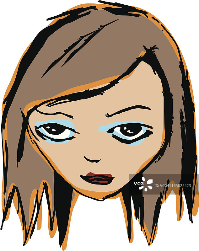 愤怒的女孩图片素材