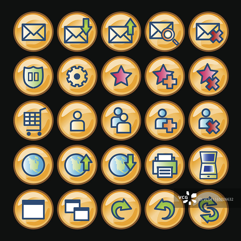 金色图标 - 第2组图片素材