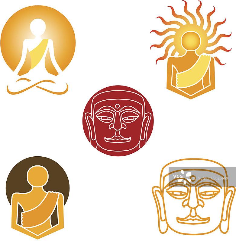 佛像矢量符号图片素材